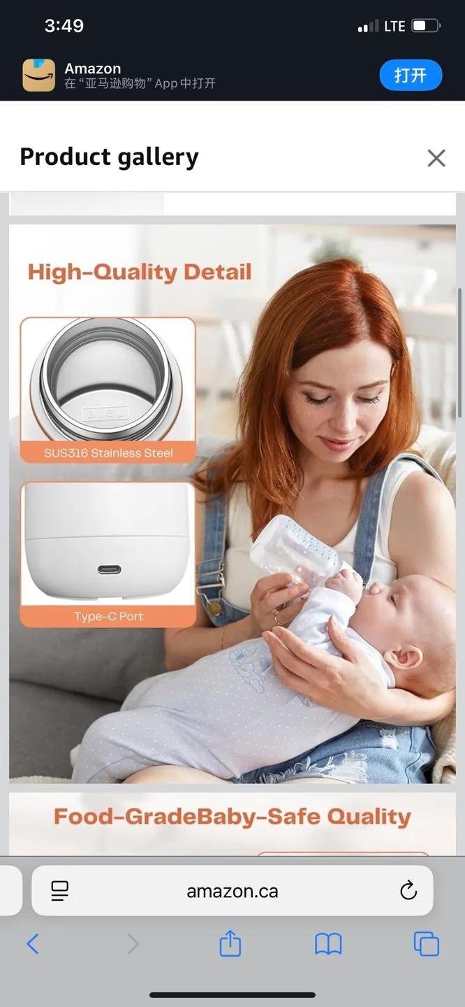 LAIKORE Portable Bottle Warmer - USB Rechargeable image indicator(3)