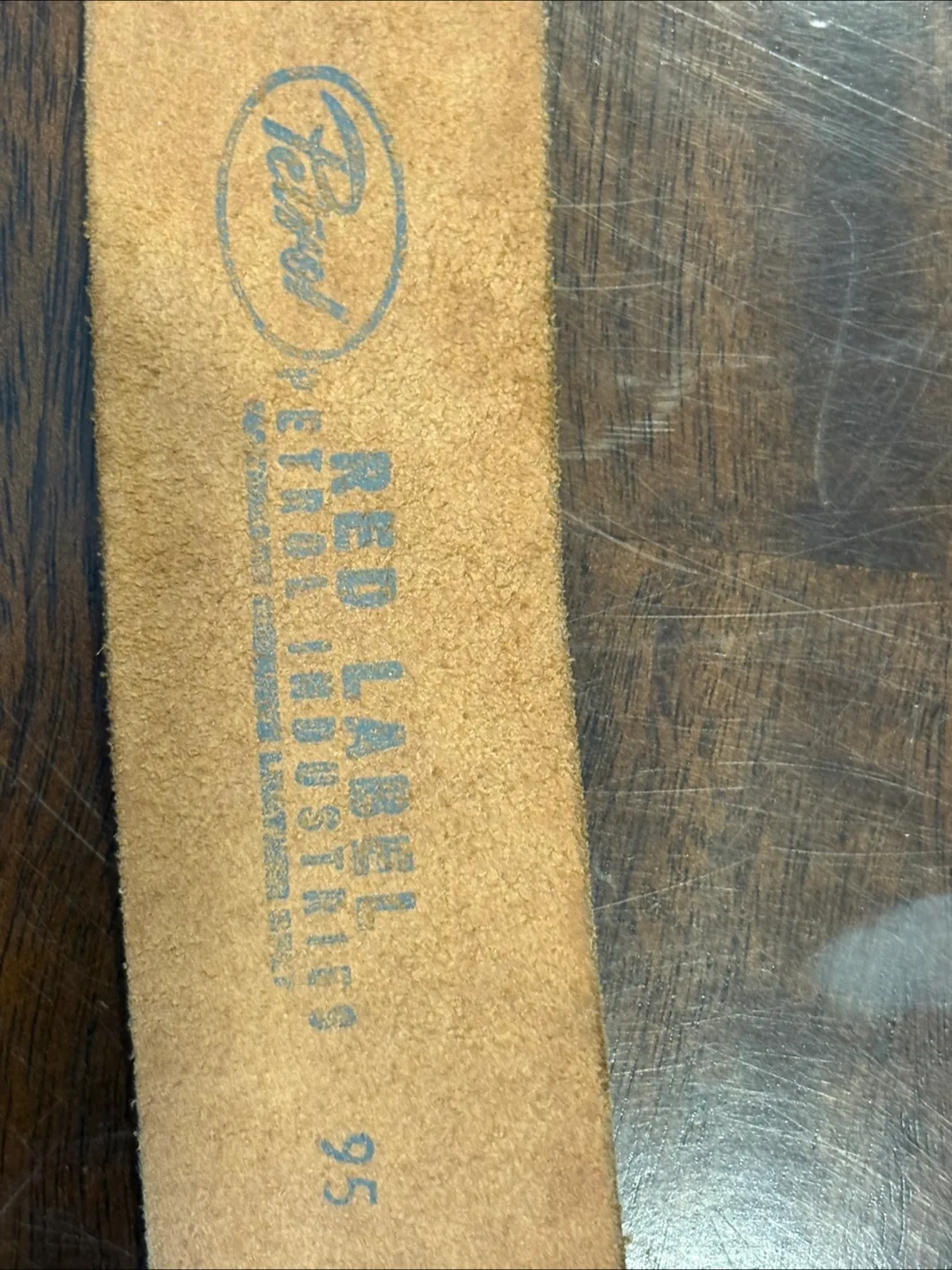 Vintage Red Label Industries Silver Leather Belt image indicator(2)