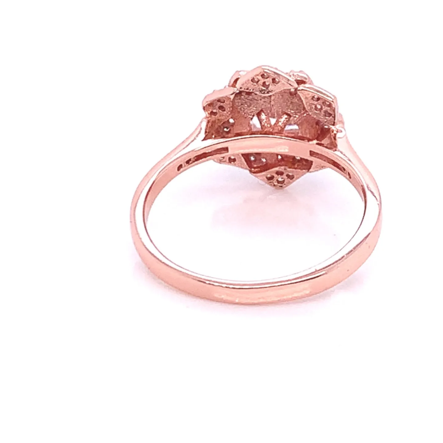 Rose Gold CZ Flower Ring, Size 8.75 image indicator(6)