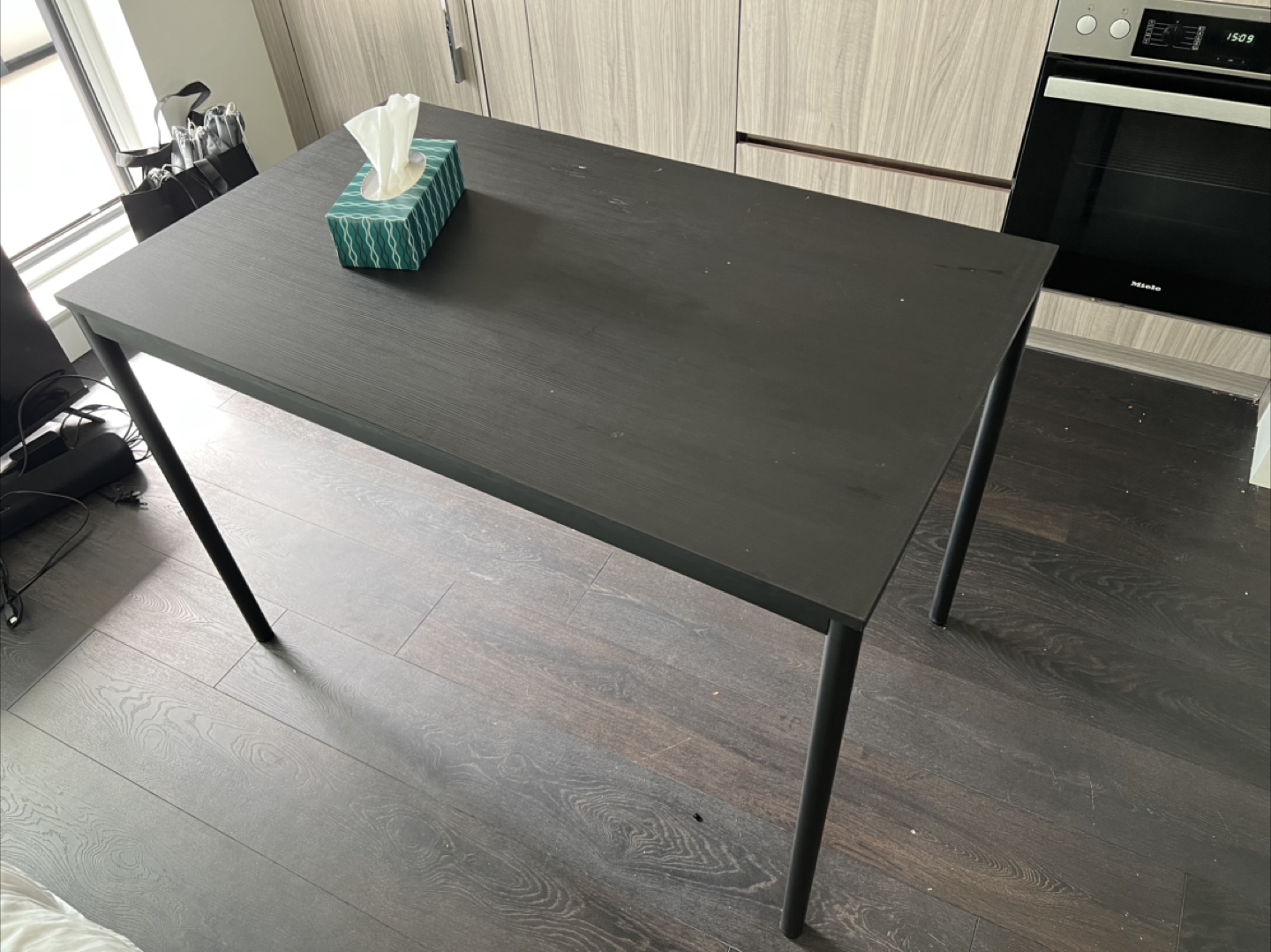 IKEA Black Rectangular Table
