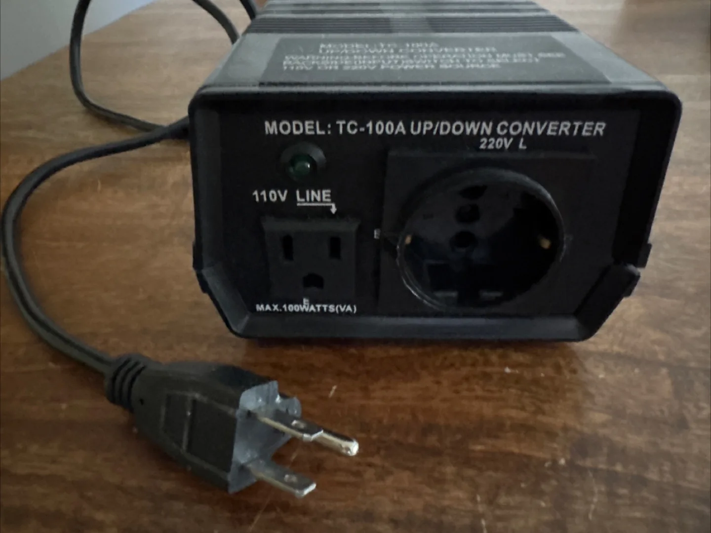 TC-100A Up/Down Converter - 110V to 220V Voltage Transformer image indicator(2)
