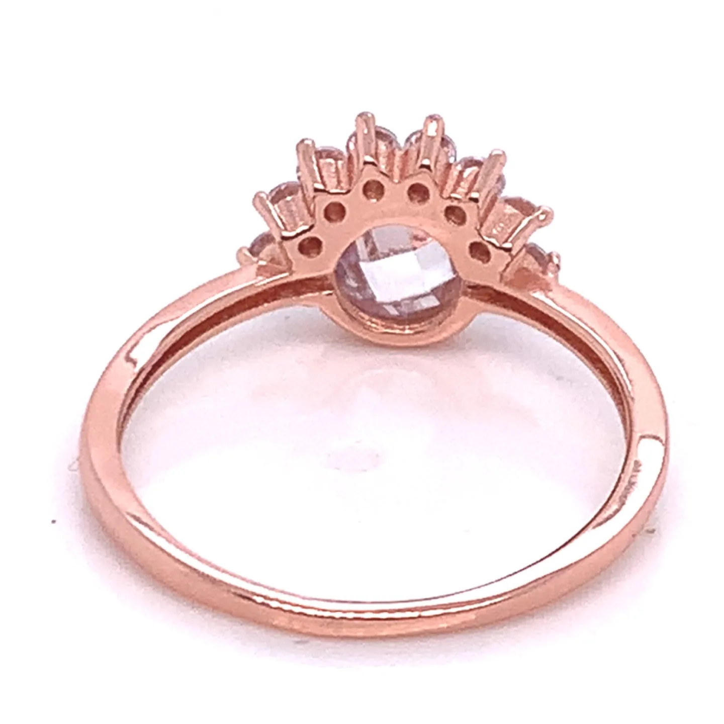 Rose Gold Ring with Clear Cubic Zirconia image indicator(5)