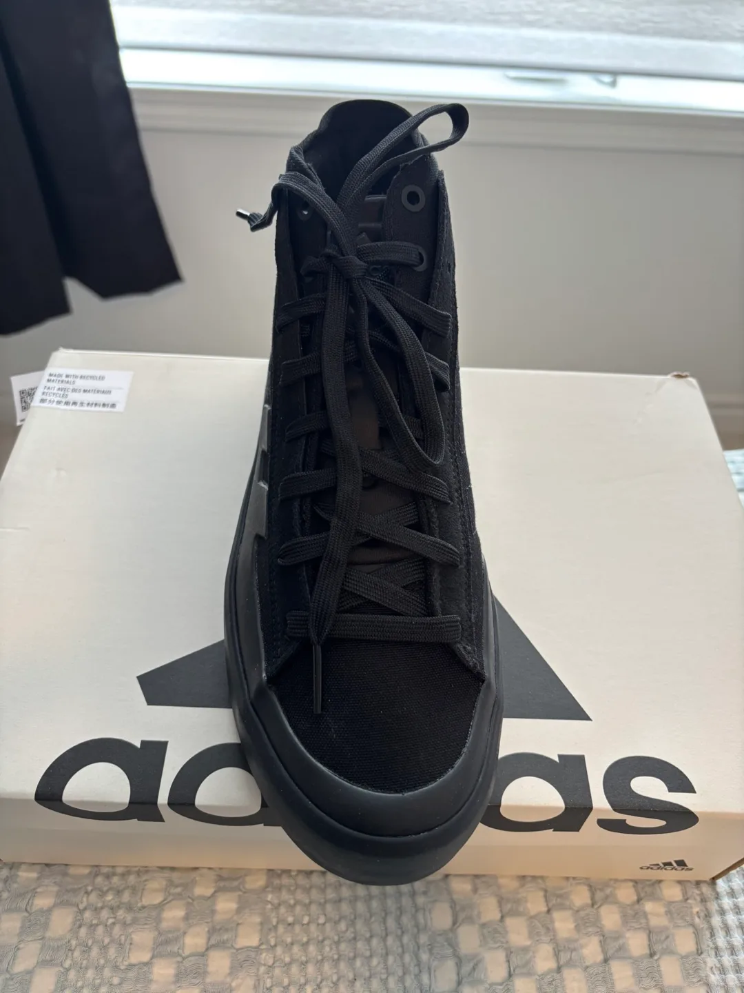 Adidas x Wales Bonner Black High Top Sneakers size 9 image indicator(2)