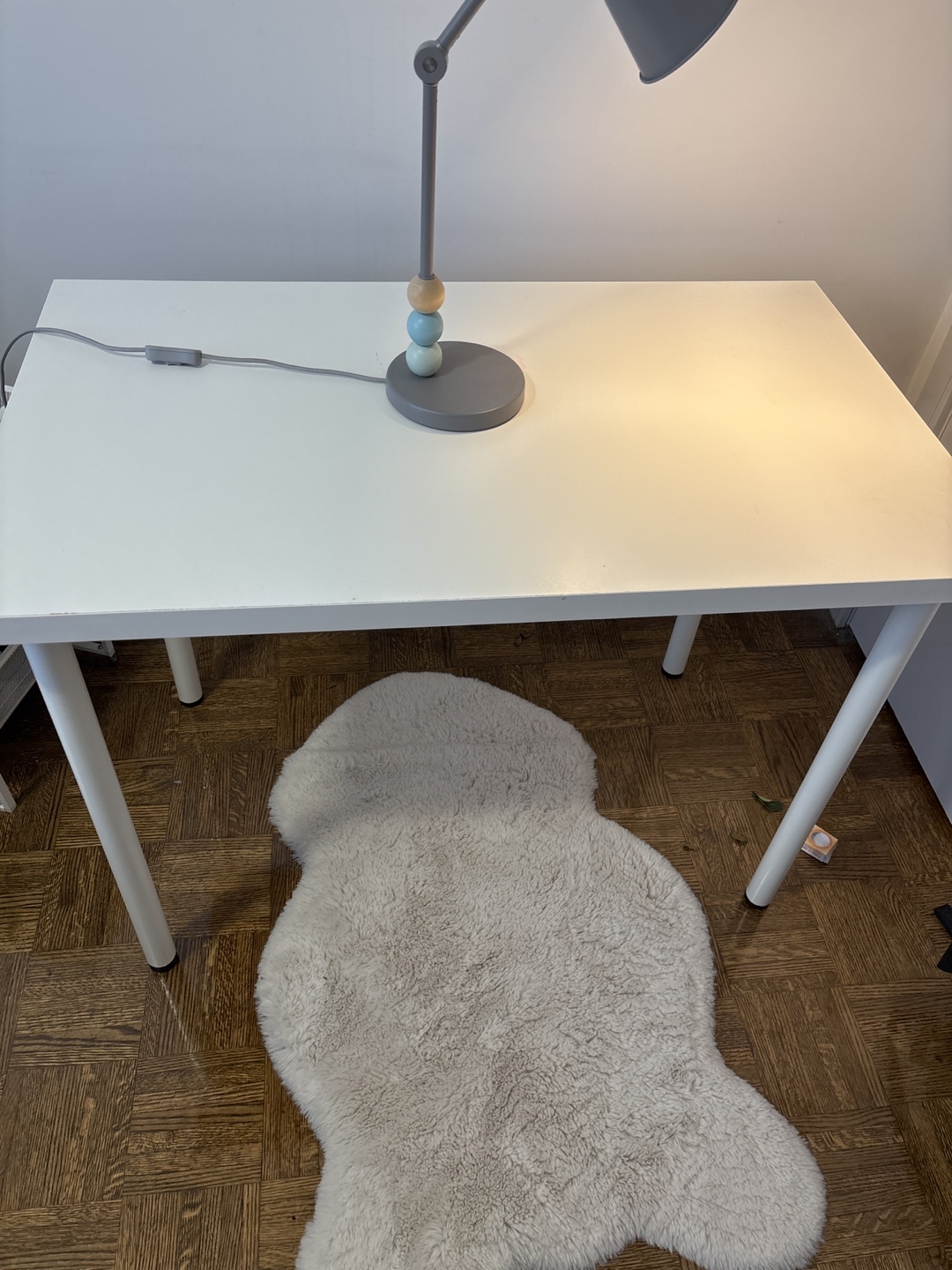 White Desk with Drawer