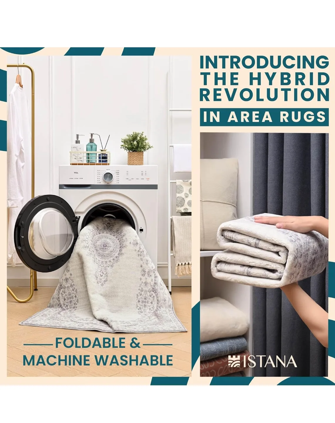 Boho Area Rug 9x12- Machine Washable, Anti-Slip, 7mm Pile image indicator(3)