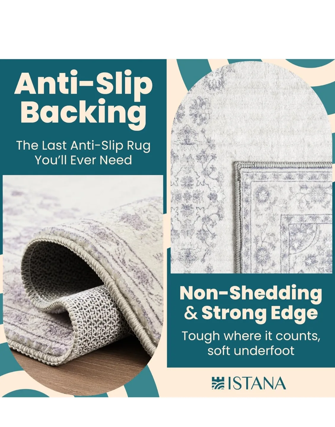 Boho Area Rug 9x12- Machine Washable, Anti-Slip, 7mm Pile image indicator(4)