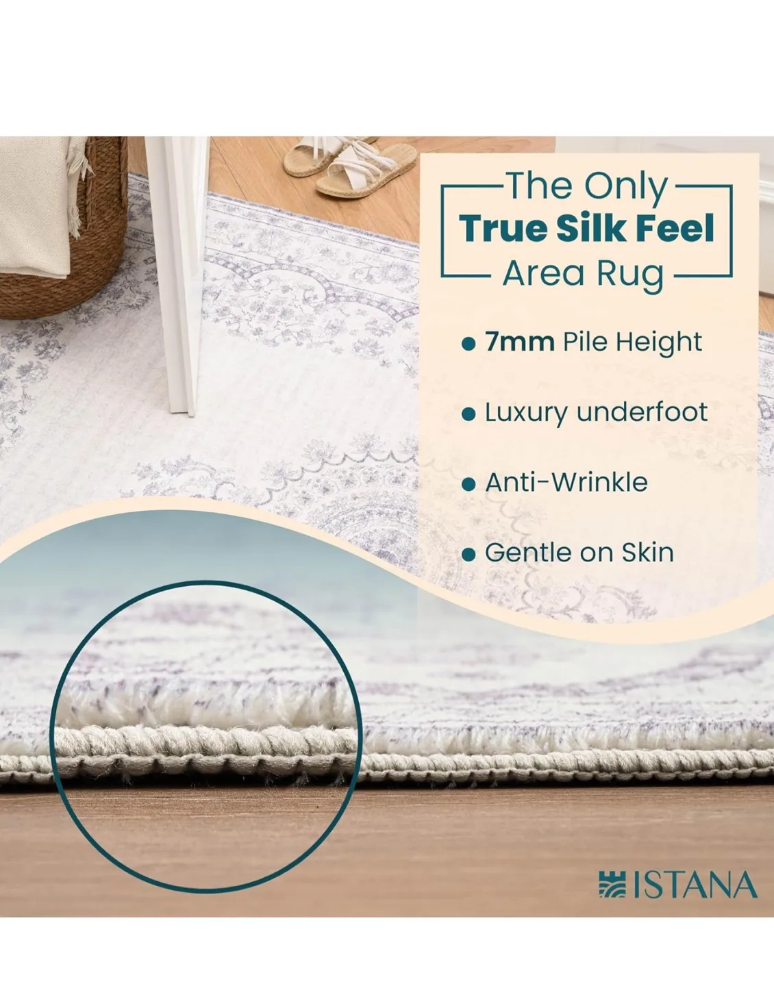 Boho Area Rug 9x12- Machine Washable, Anti-Slip, 7mm Pile image indicator(5)