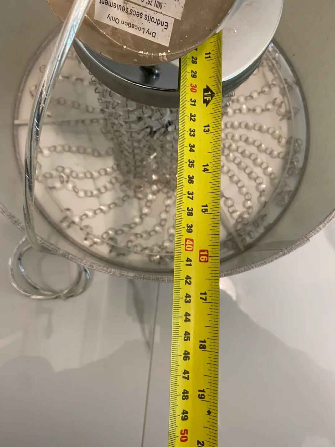 Bouclair Grey Drum Pendant Light with Crystal Accents image indicator(6)