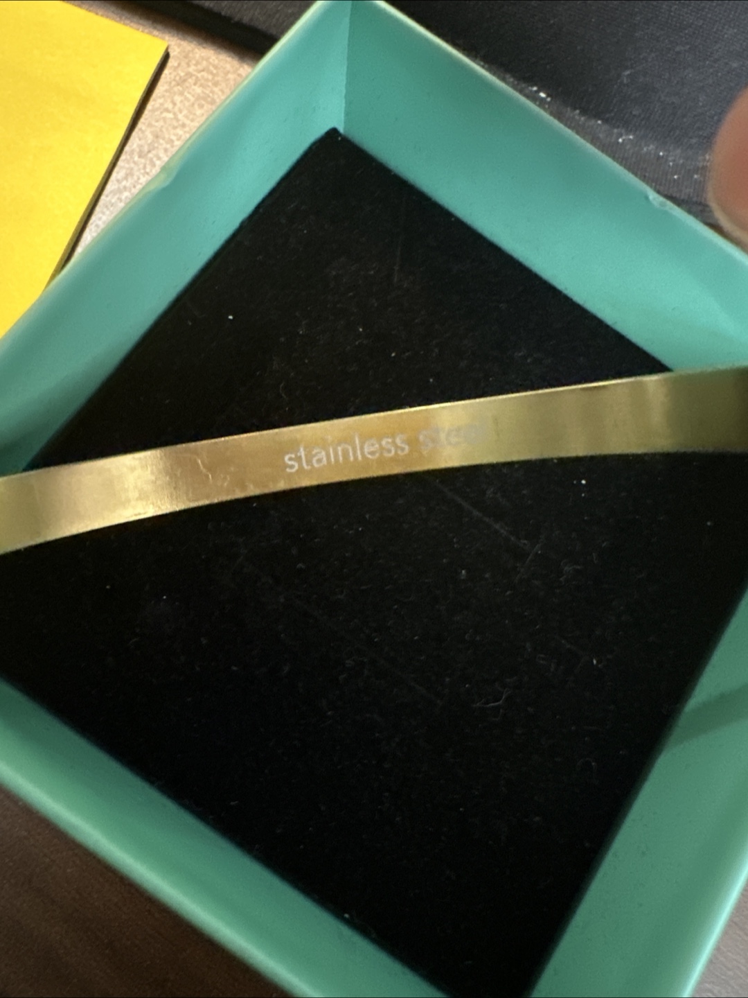 Gold-tone stainless steel bangle bracelet - photo 3