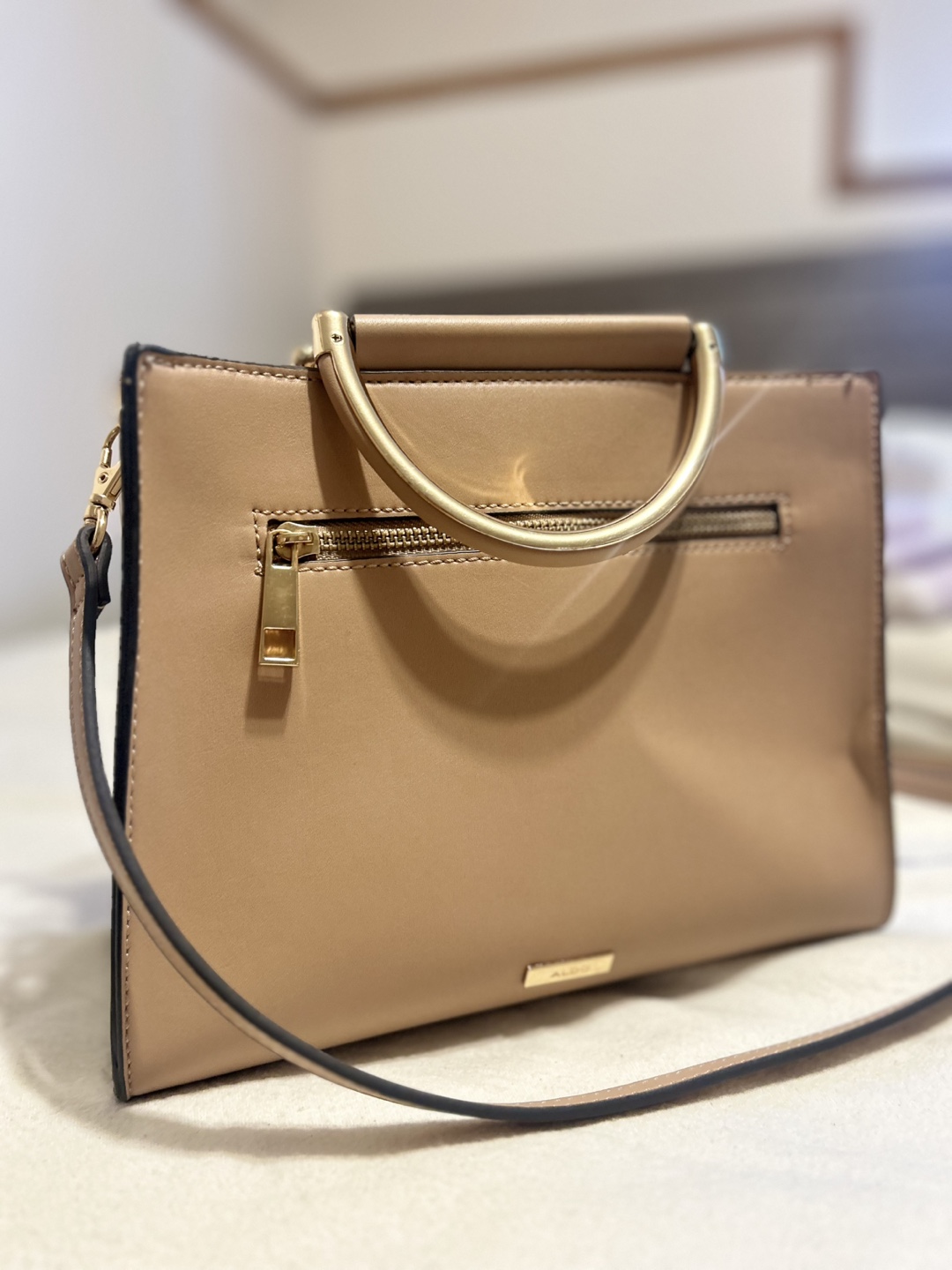 ALDO Beige and White Woven Handbag - photo 2