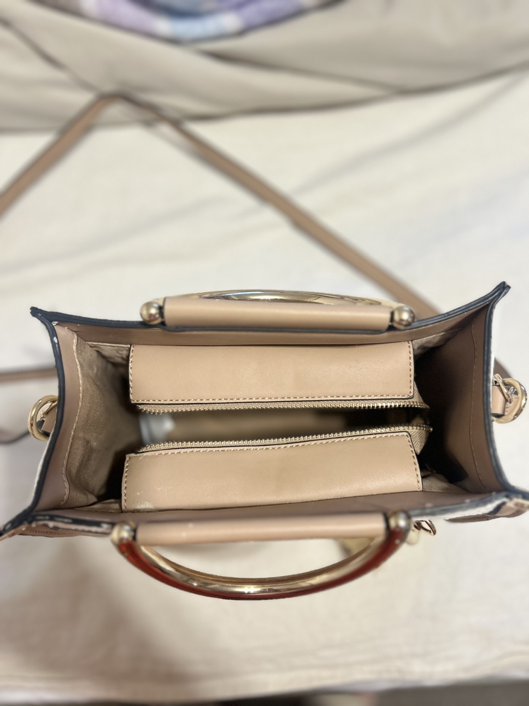 ALDO Beige and White Woven Handbag - photo 5