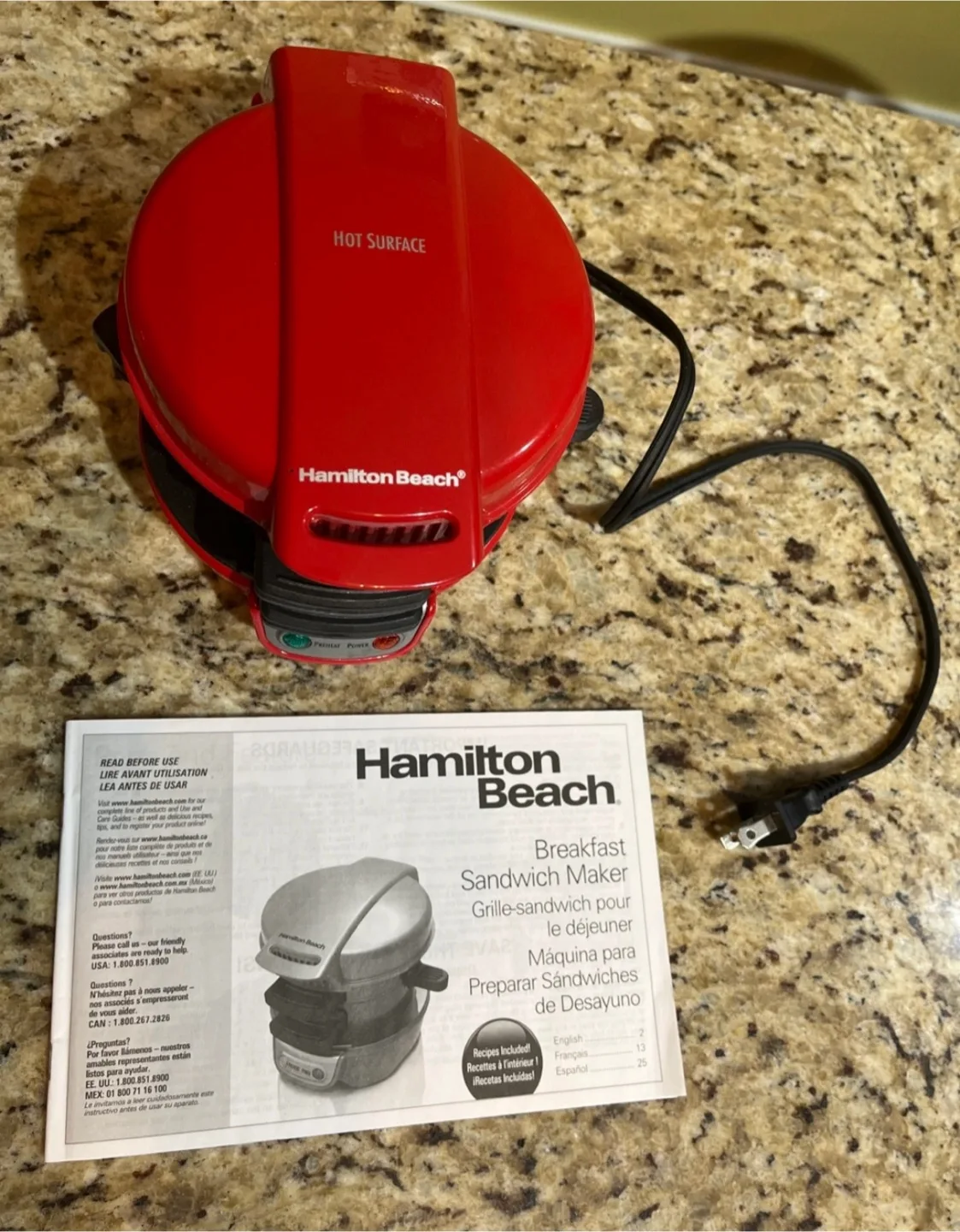 Hamilton Beach Breakfast Sandwich Maker - Red image indicator(2)