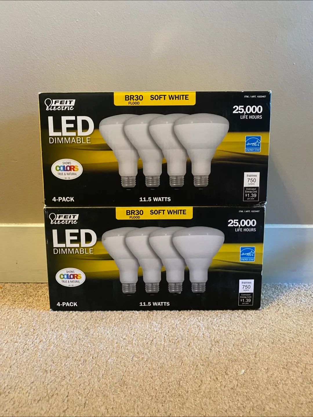 Feit Electric BR30 Soft White LED Dimmable 4 Pack thumbnail