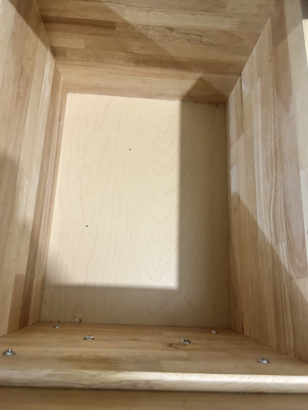 Two-Drawer Oak Wood Side Table - photo 4