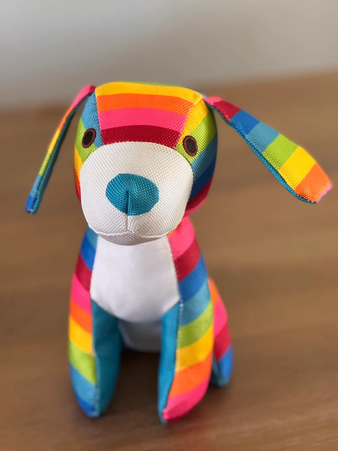 Free!! Rainbow Dog Squeaky Toy #Freecycle thumbnail