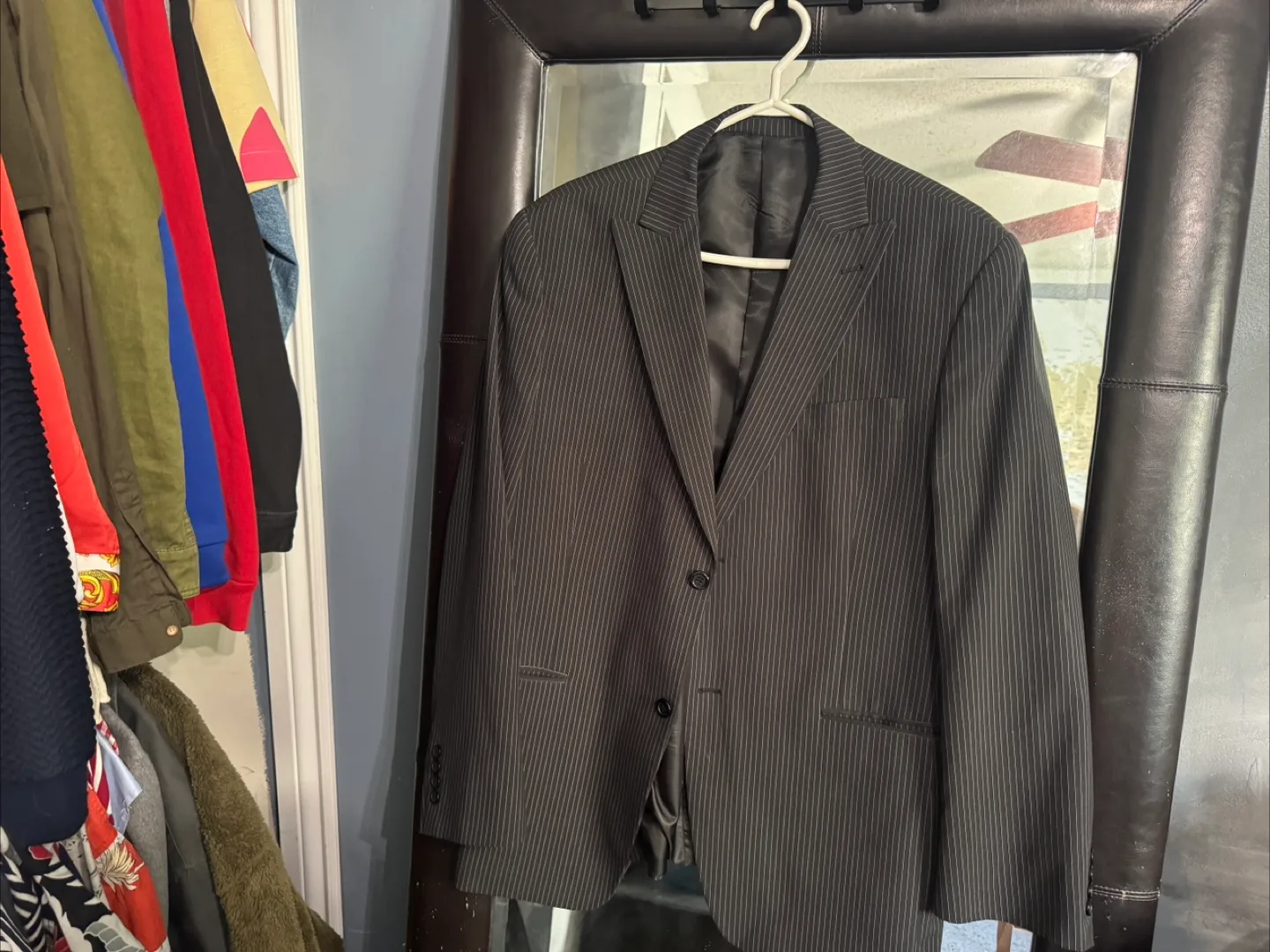Men's Bosco Uomo Black Pinstripe Blazer - Size 44R thumbnail