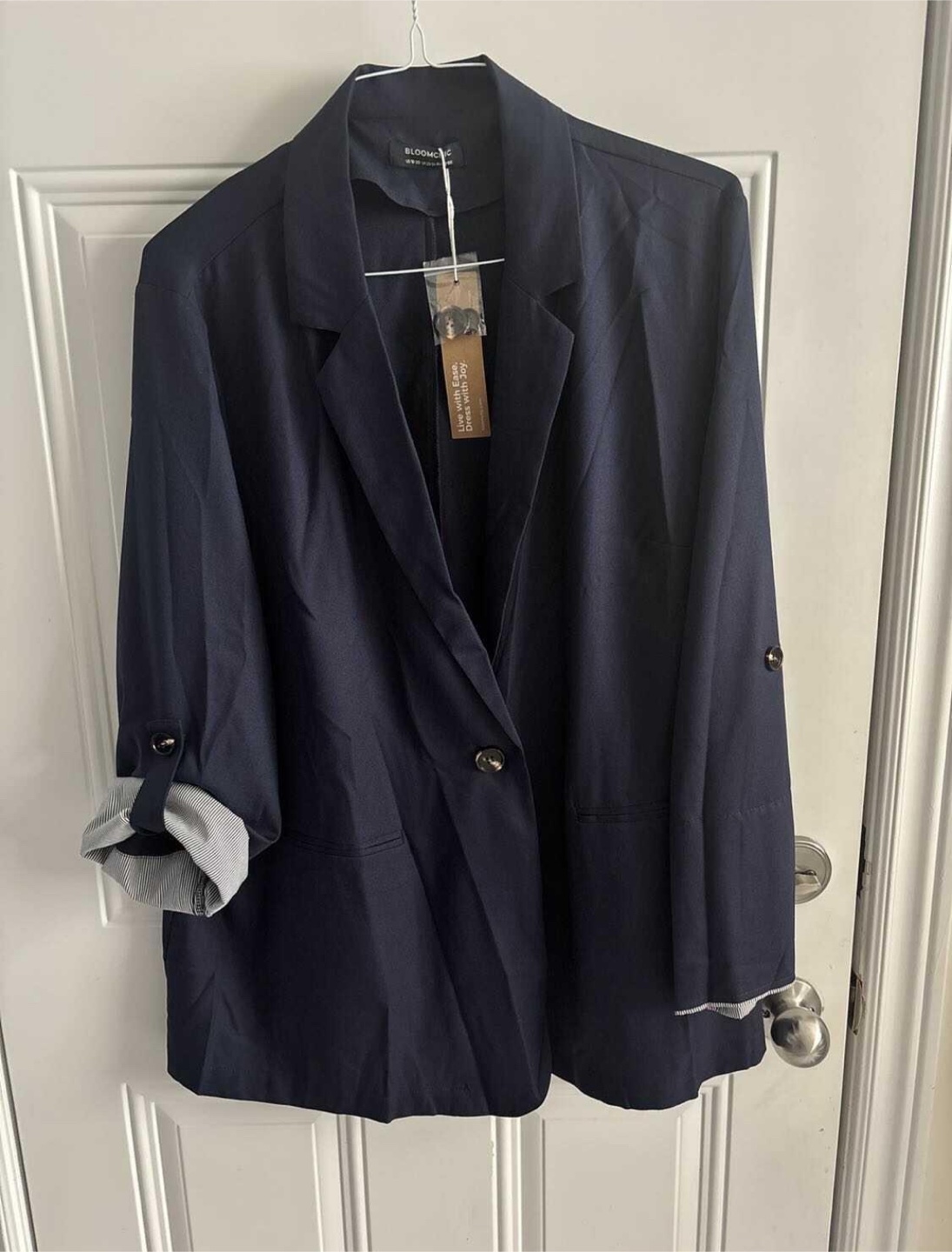 BloomChic Women's Navy Blue Blazer - Size US 18-20