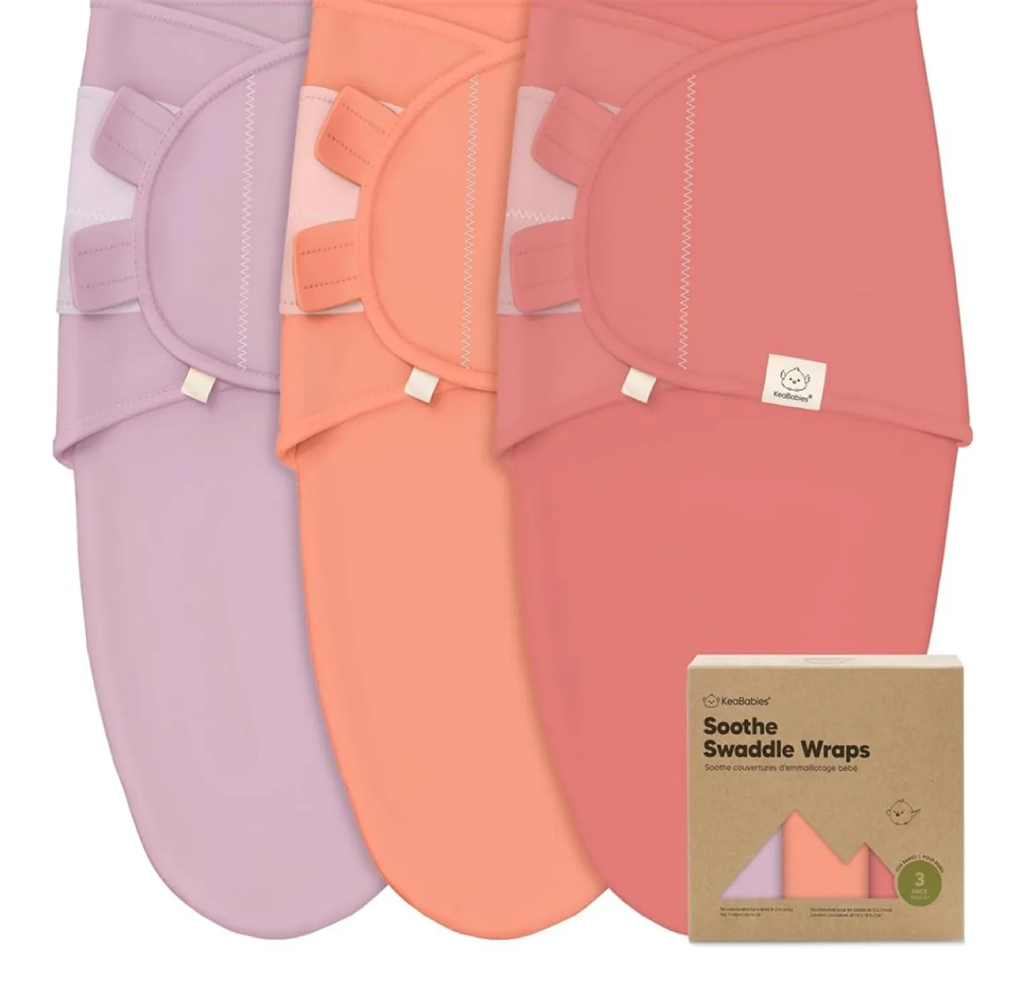 New KeaBabies Soothe Swaddle Wraps - 3 Pack image indicator(2)