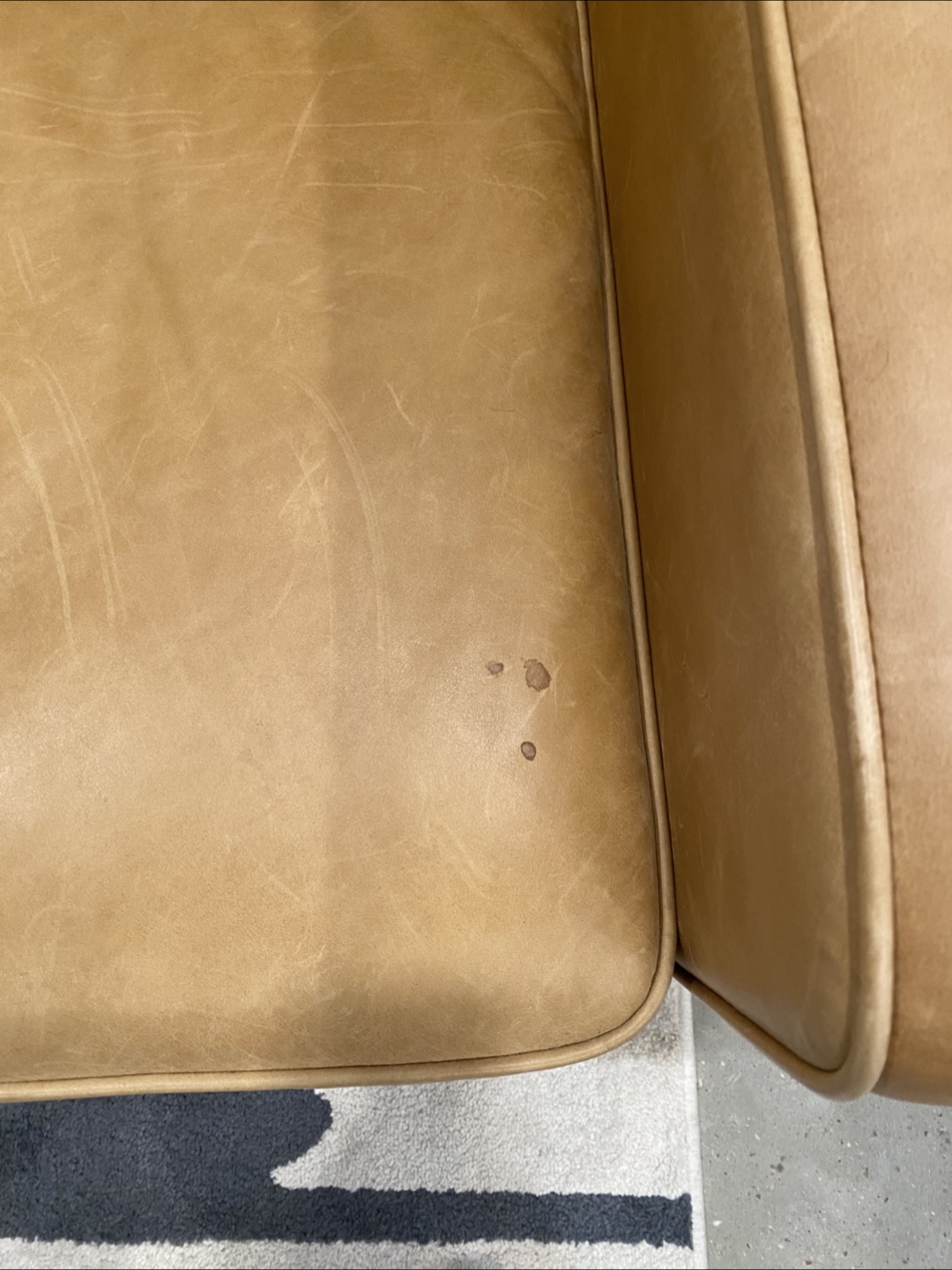West Elm - Hamilton Tan Leather 81’ Sofa - photo 4