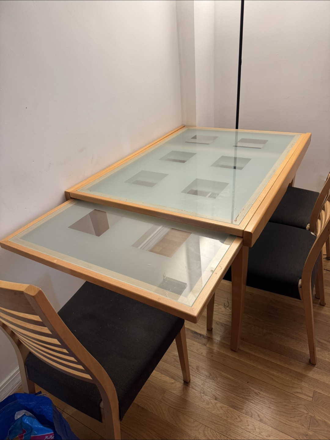 Extendable Dining Table with 3 Chairs - photo 2