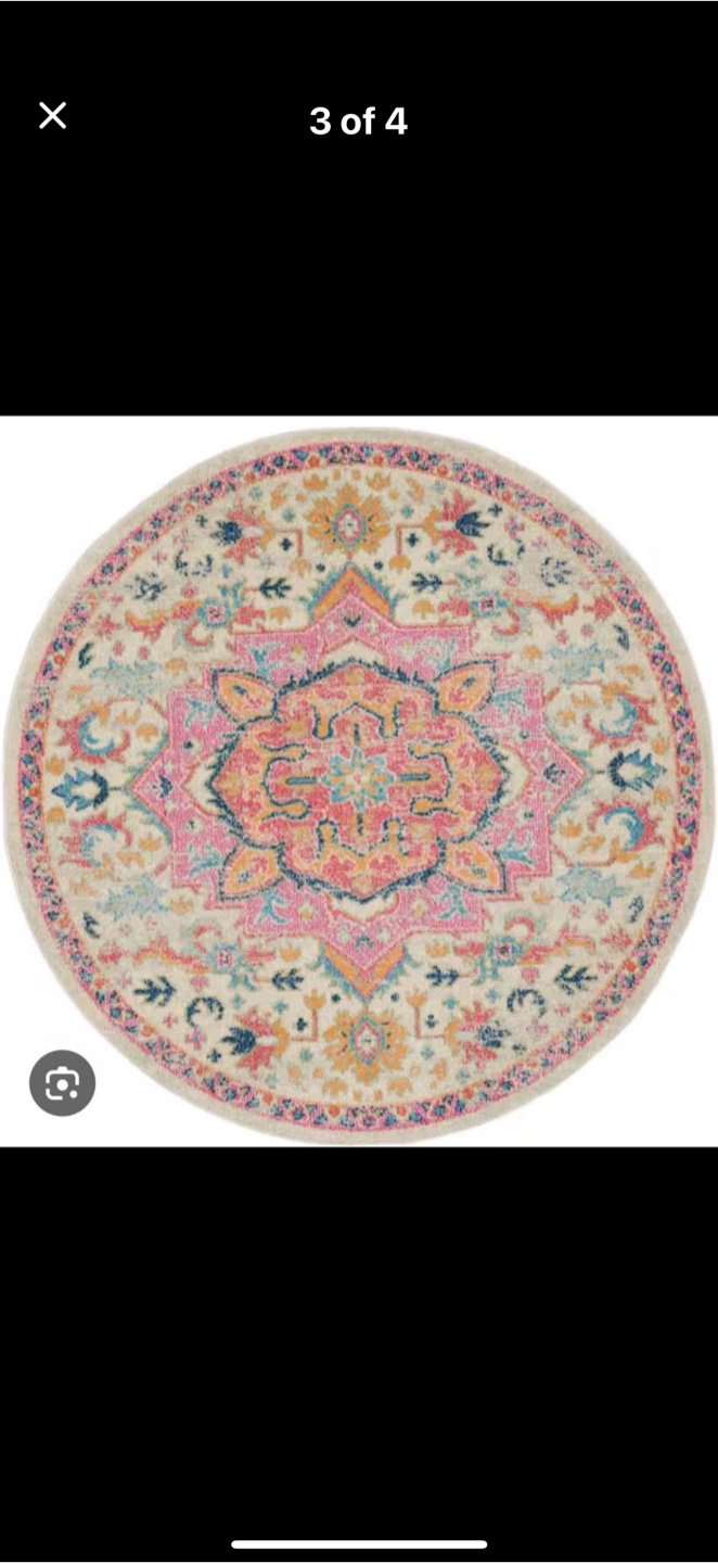 Nourison Home Passion Area Rug, Round, Pink/Ivory