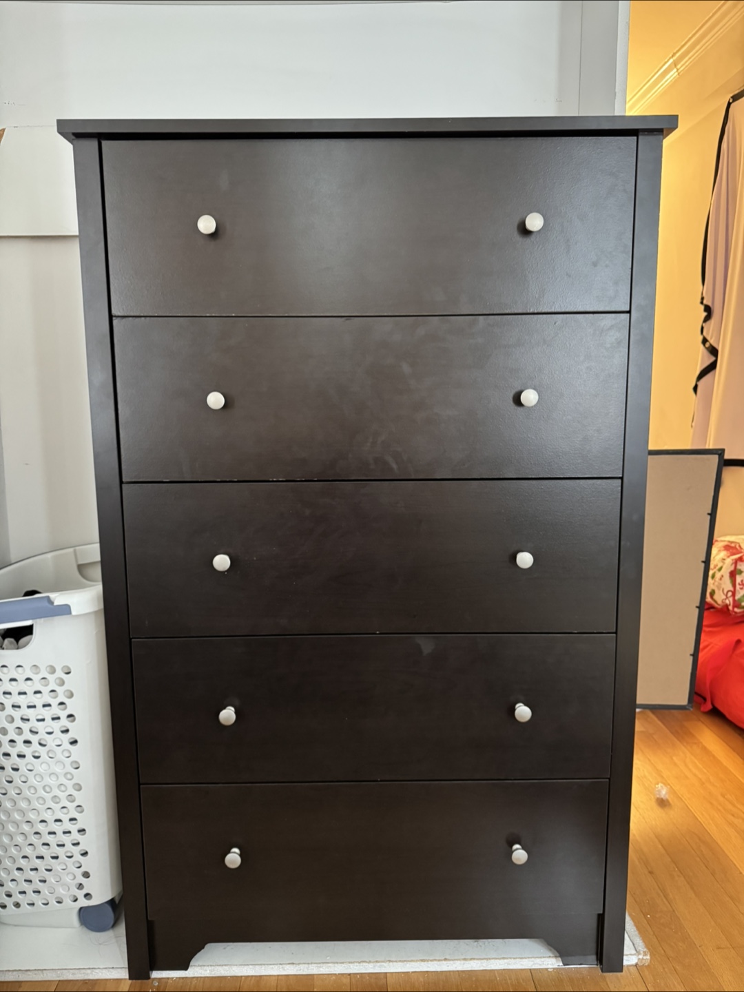 Dark Brown 5-Drawer Chest
