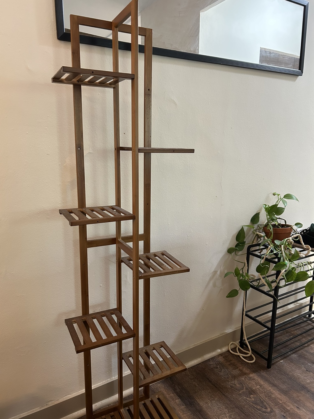 Tall Wooden Plant Stand