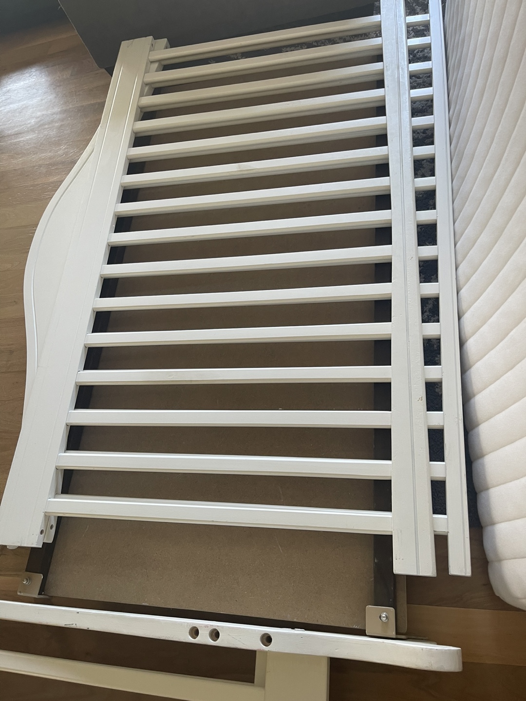 White Baby Cot with mattress