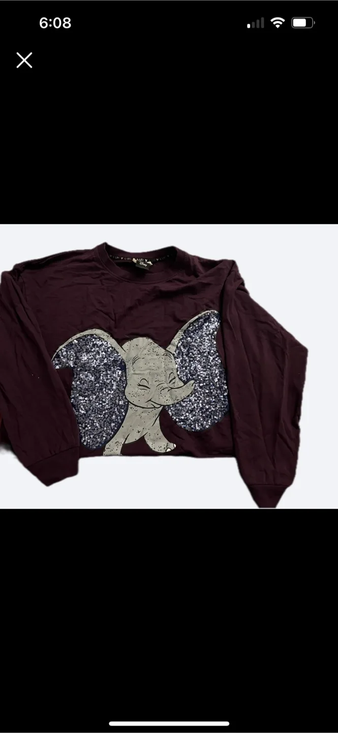 Disney Dumbo Sequined Sweatshirt. image indicator(3)