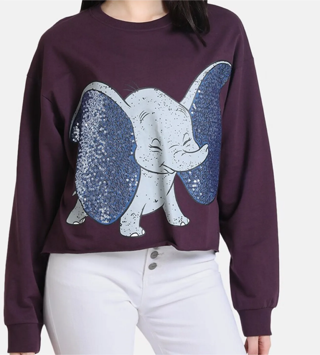 Disney Dumbo Sequined Sweatshirt. image indicator(2)