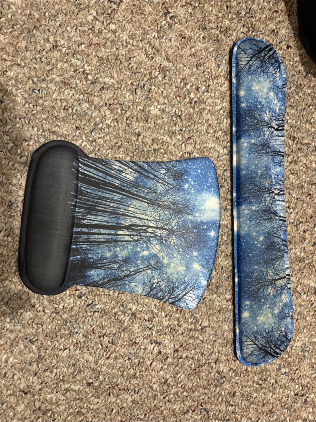 Gaming Mousepad and Wrist Rest Set - Night Sky Design