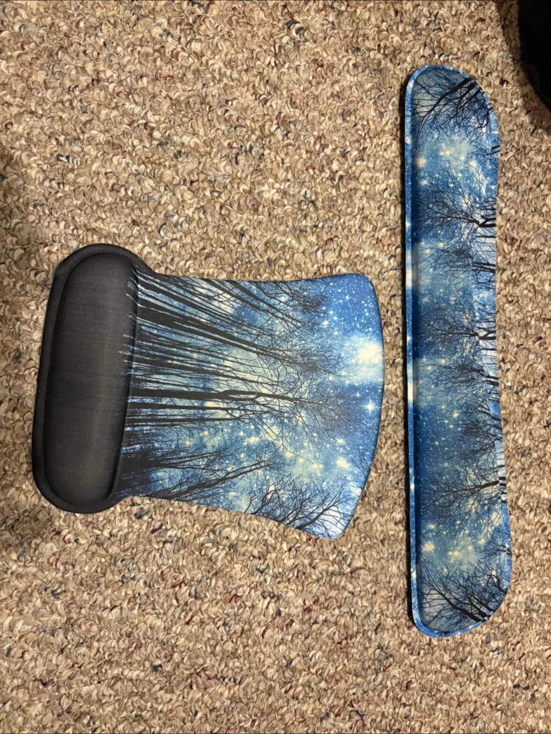 Gaming Mousepad and Wrist Rest Set - Night Sky Design thumbnail