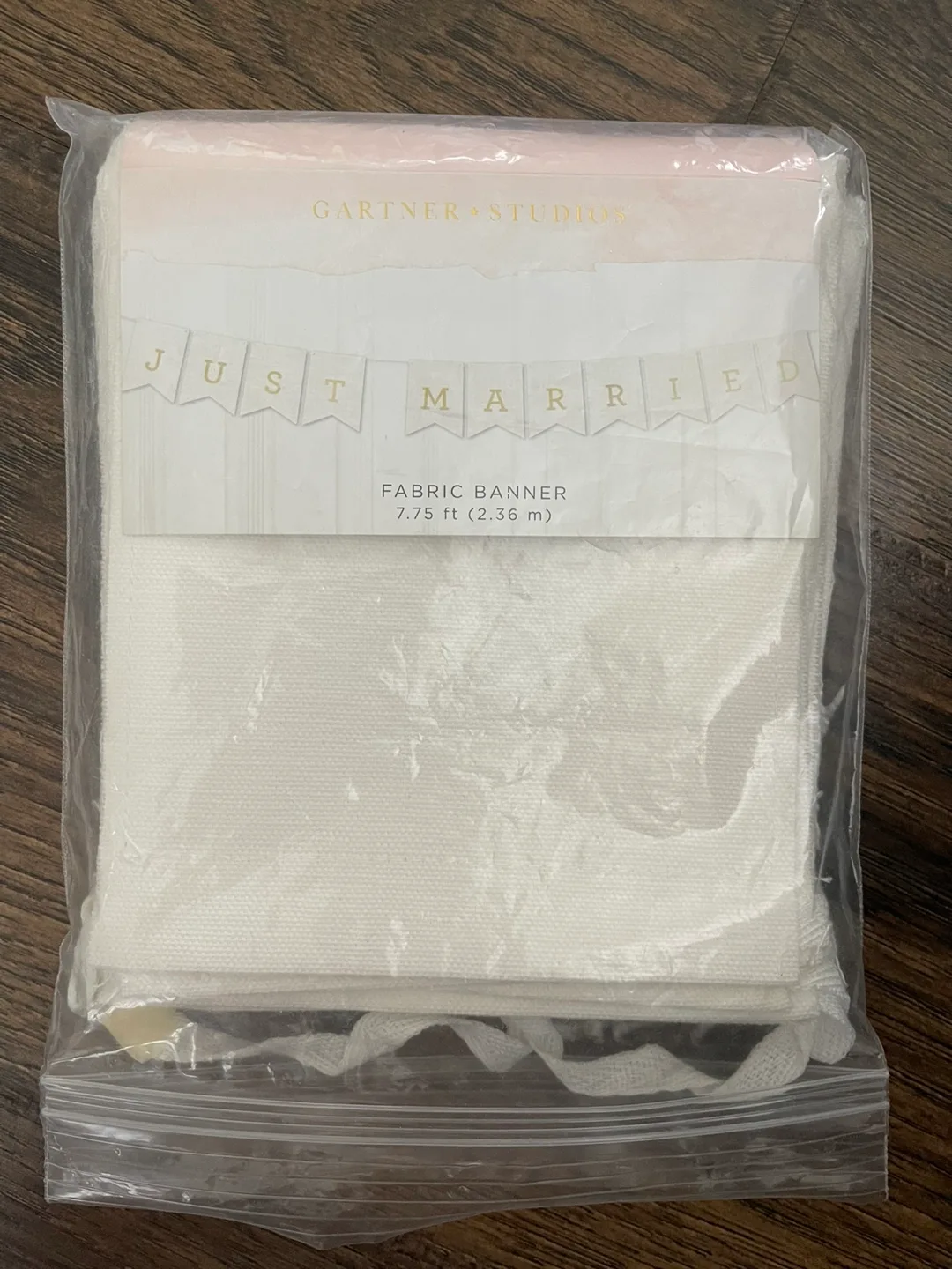 “Just Married” Fabric Banner