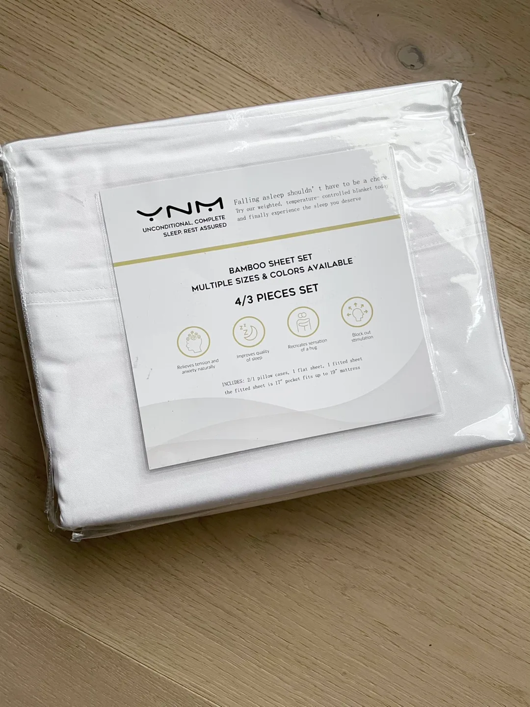 100% Bamboo 4-Piece King Sheet Set, Cooling, Silky-Soft. White. thumbnail
