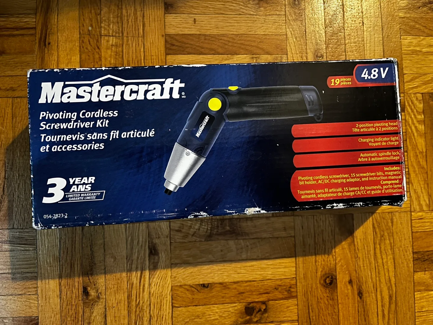 Mastercraft Pivoting Cordless Screwdriver Kit - 4.8V thumbnail