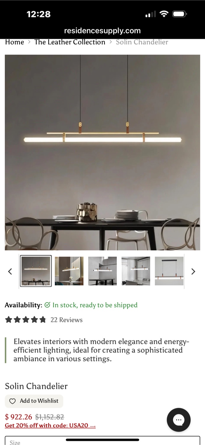 Solana Chandelier - Modern Linear LED Light Fixture - photo 2