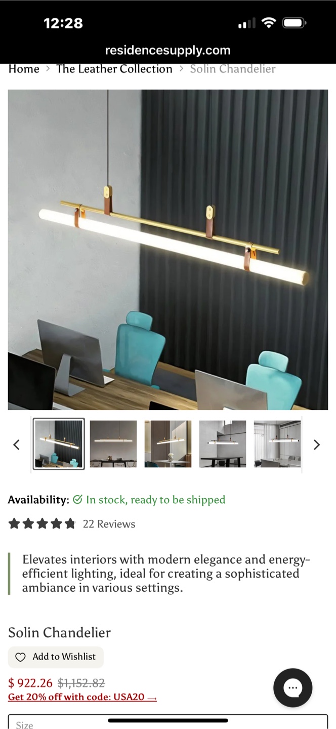 Solana Chandelier - Modern Linear LED Light Fixture - photo 3
