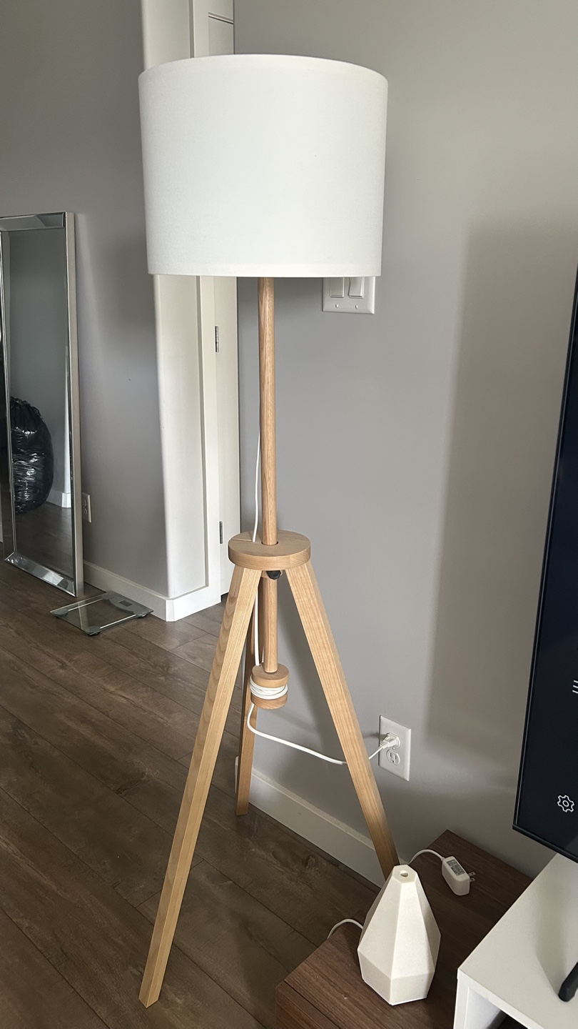 IKEA LAUTERS Floor Lamp - Ash/White