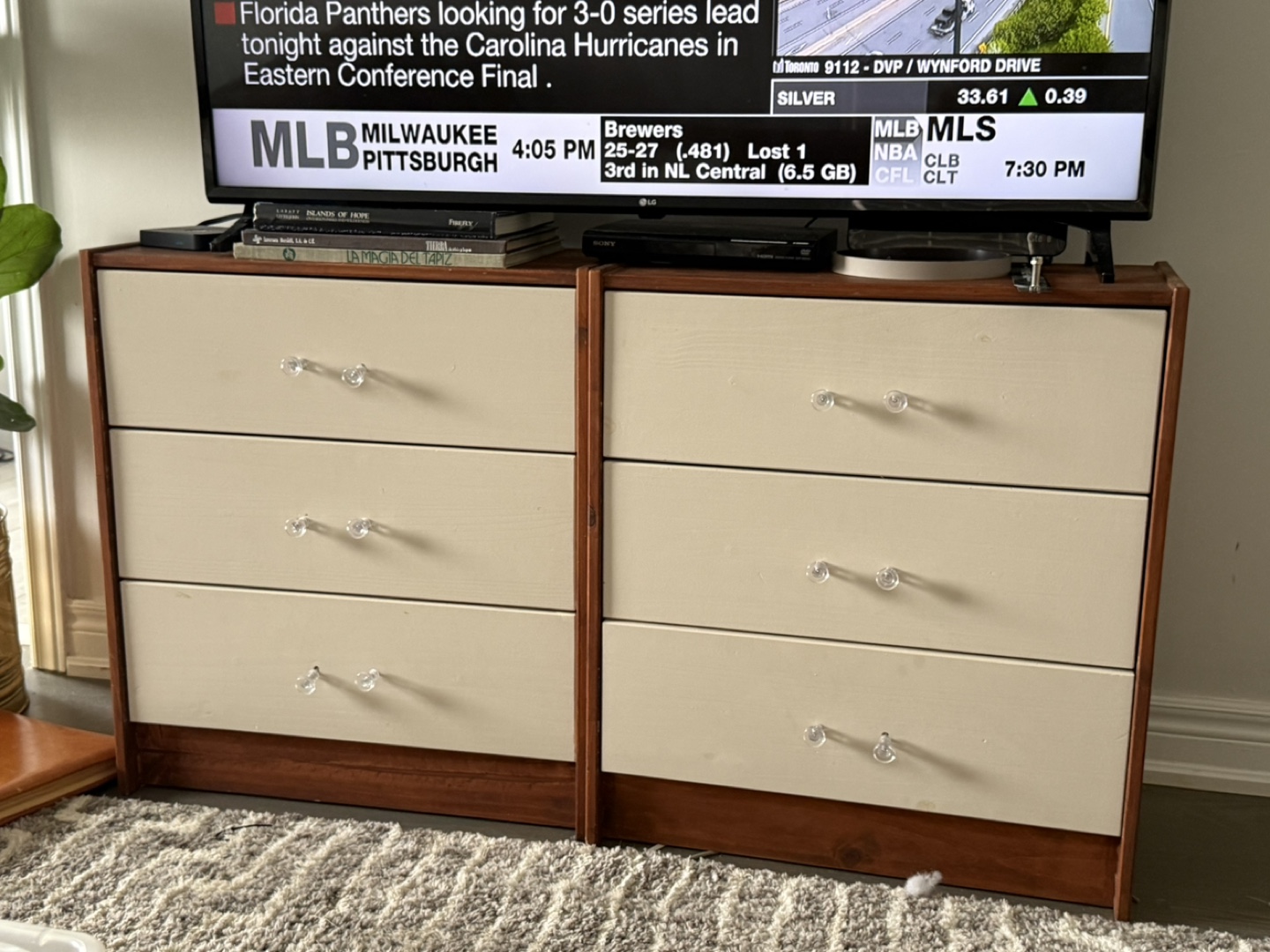 Pair of  Three-Drawer Dressers