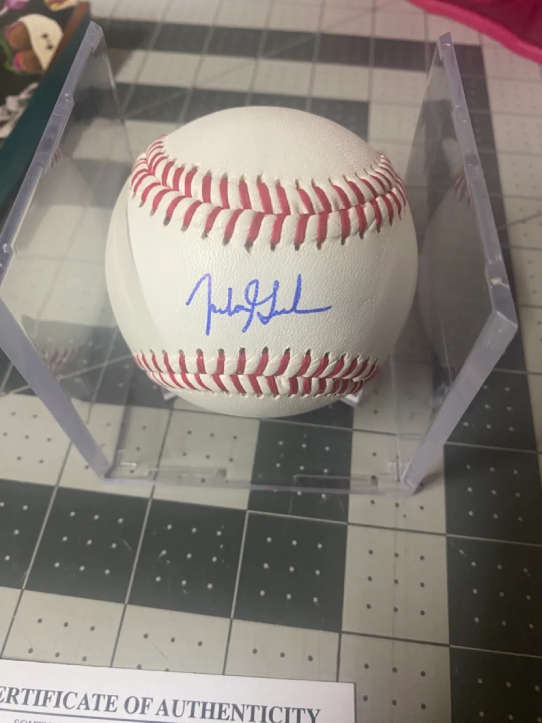 Jordan Groshans Autographed Official League Baseball thumbnail