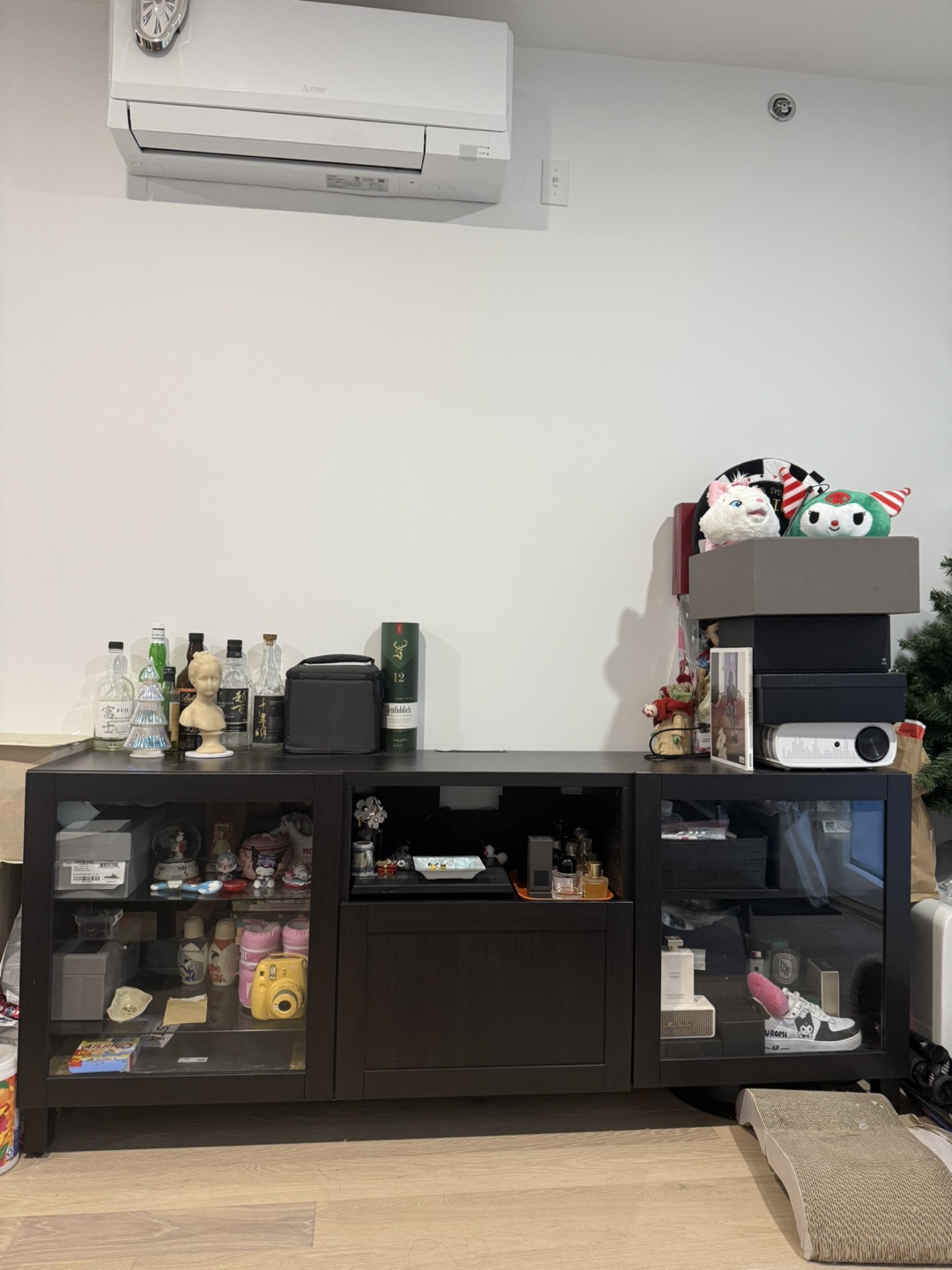 IKEA BESTÅ TV Bench with Drawers - Black-Brown