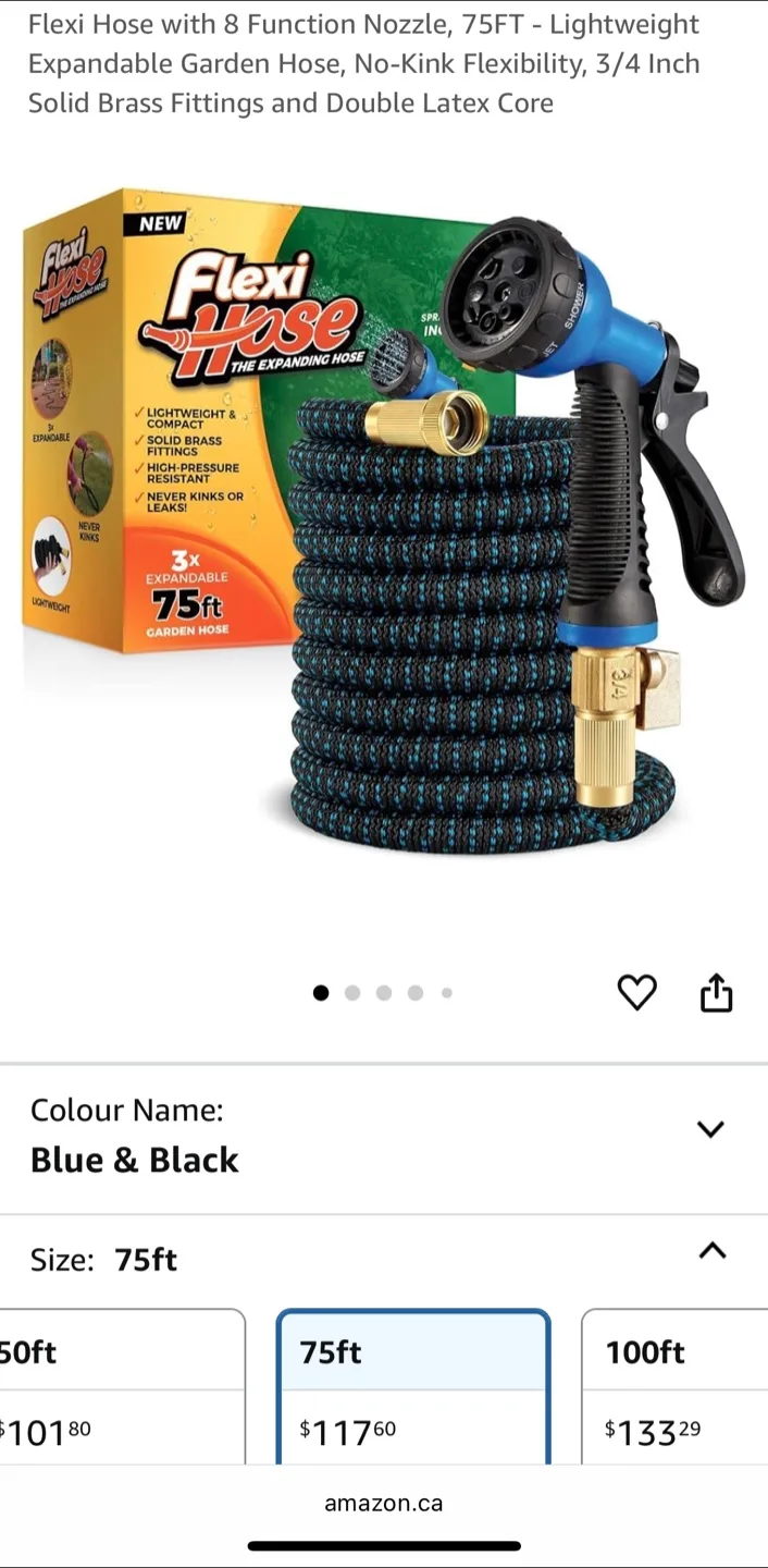 Flexi Hose, Lightweight Expandable Garden Hose 75FT image indicator(3)