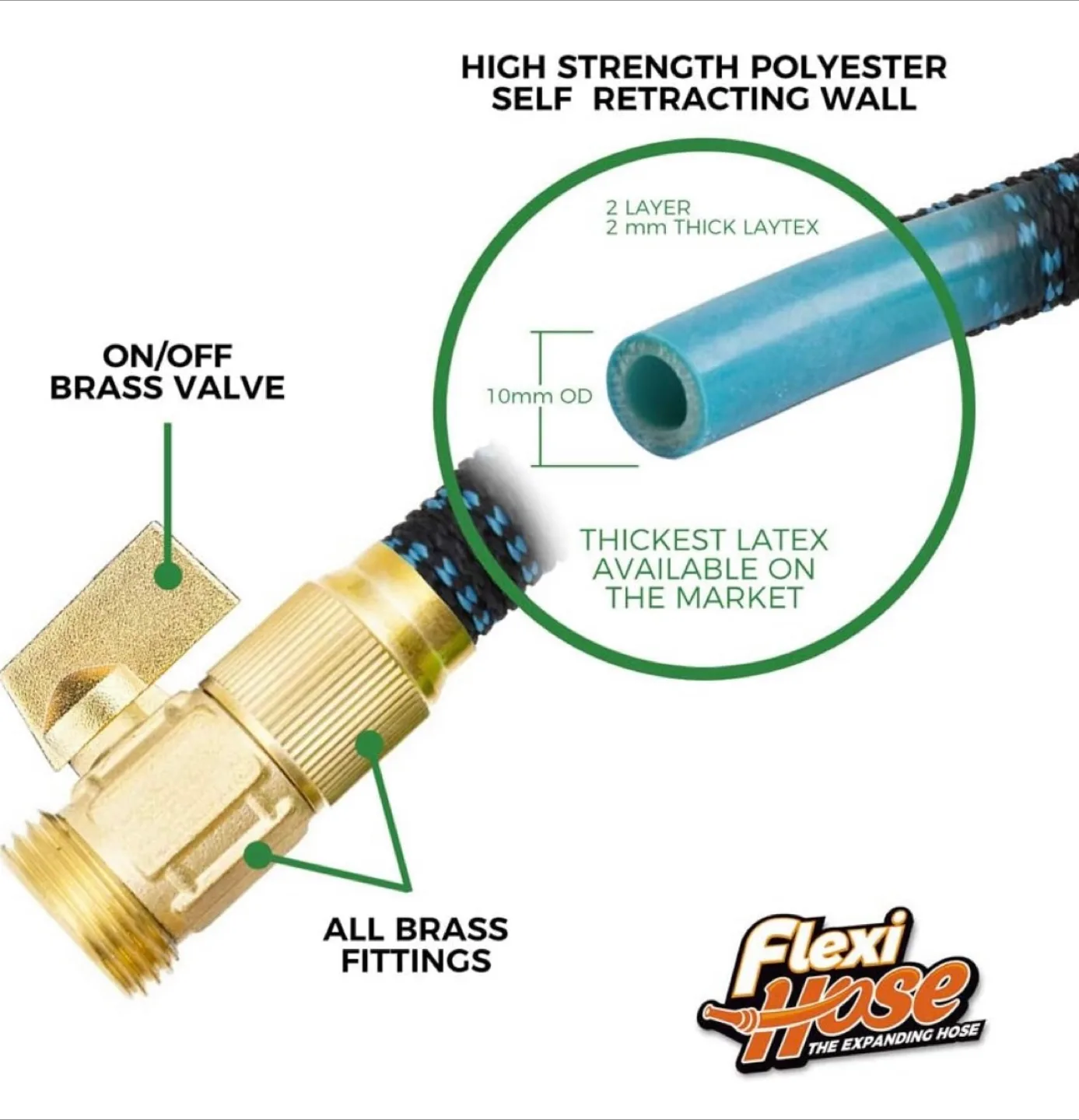 Flexi Hose, Lightweight Expandable Garden Hose 75FT image indicator(6)