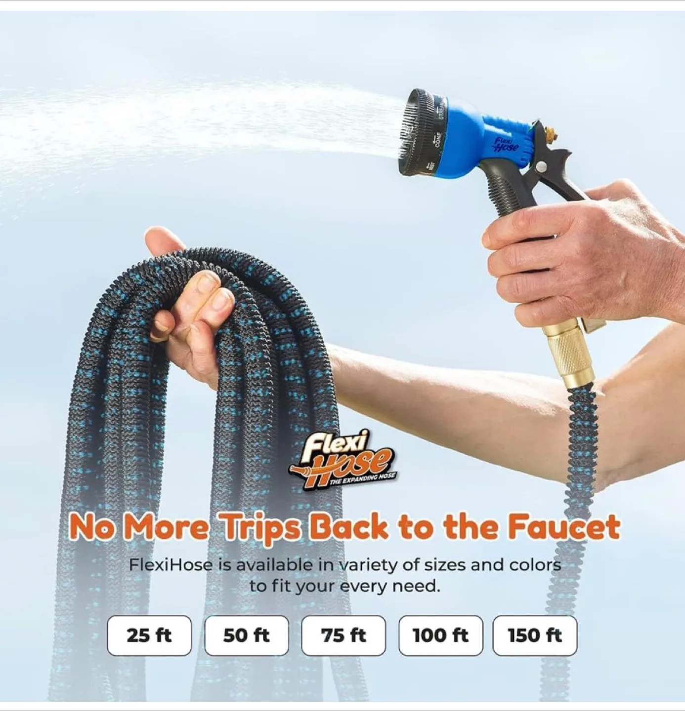 Flexi Hose, Lightweight Expandable Garden Hose 75FT image indicator(7)