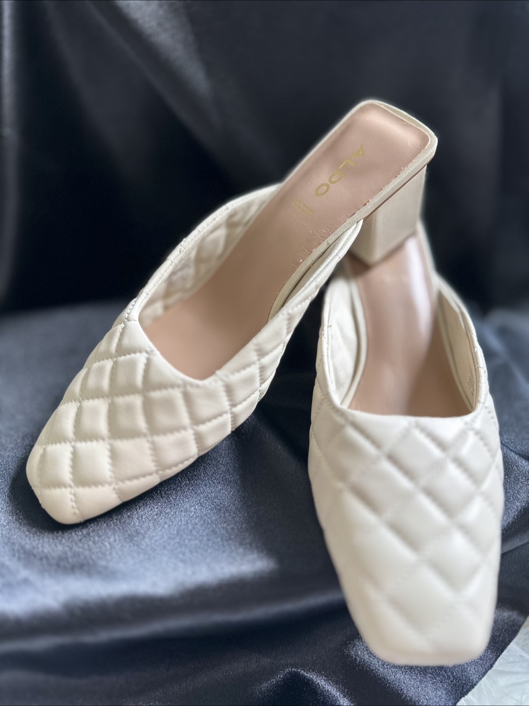ALDO Women's White Quilted Mules - photo 5