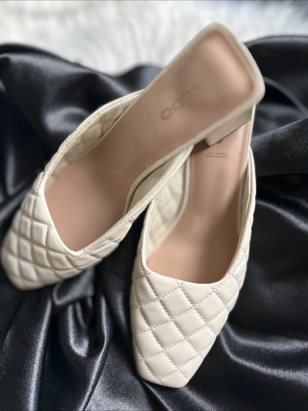 ALDO Women's White Quilted Mules - photo 4