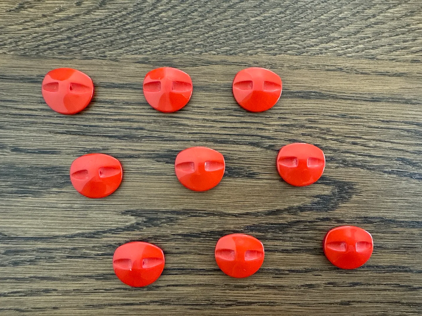 Nine Red Sewing Buttons image indicator(2)