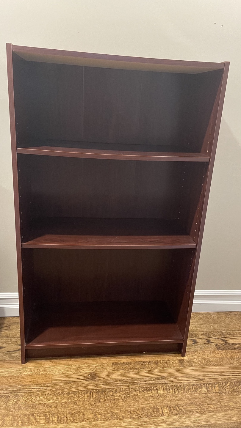 Cherry Coloured Three-shelf bookcase