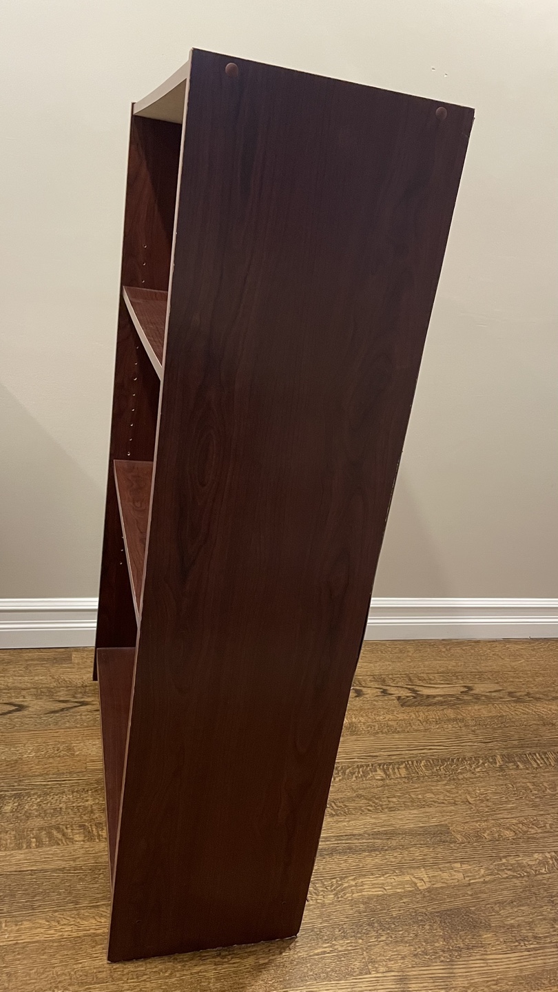 Cherry Coloured Three-shelf bookcase - photo 2