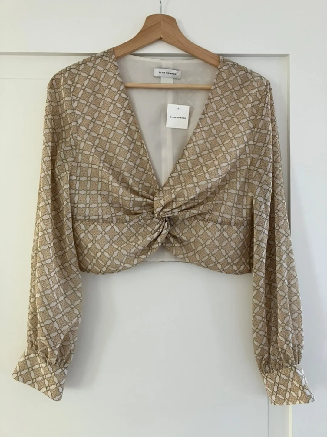 Club Monaco Twisted Neck Crop Top, Size 4 thumbnail